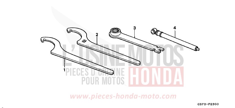 OUTILS de CR80R "Grandes Roues" NEUCLEAR RED (R177) de 1996